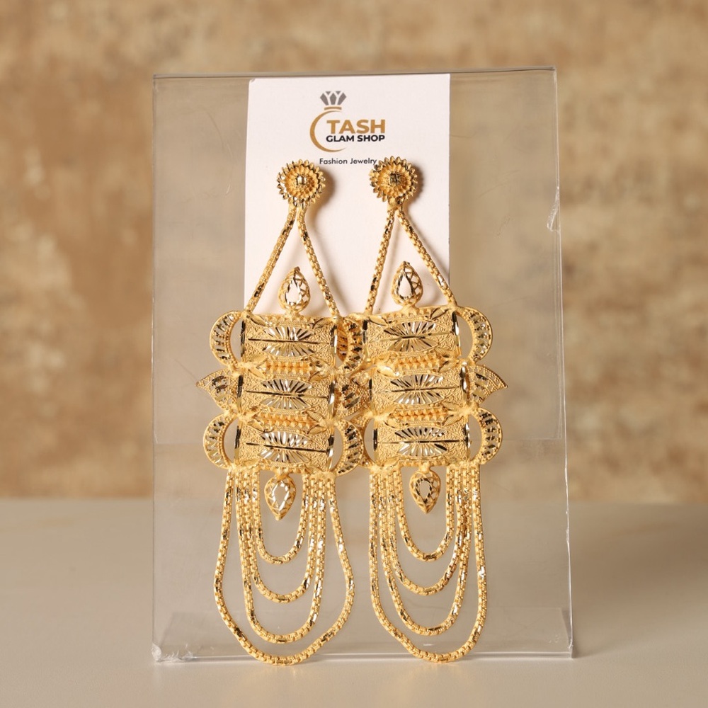 Fashion Jewelry Gold Chandelier Earrings